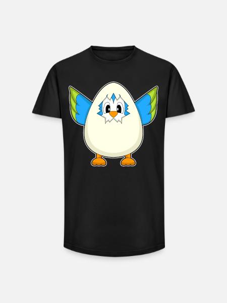 Oeuf de perroquet - T-shirt coupe longue homme - noir