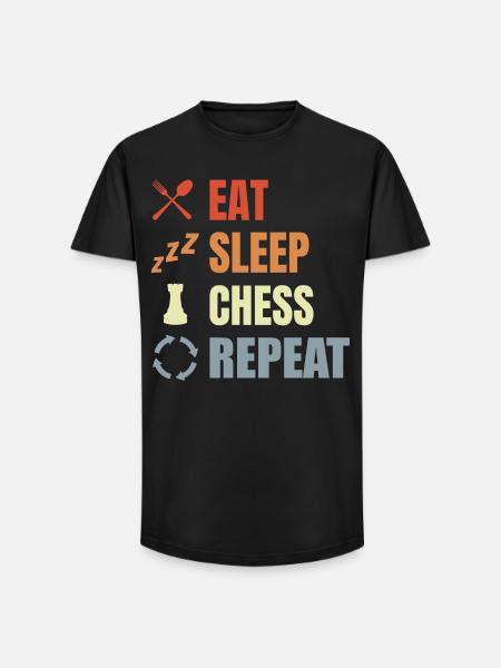 Chess Player Motivation - Long Fit Men's T-Shirt - black