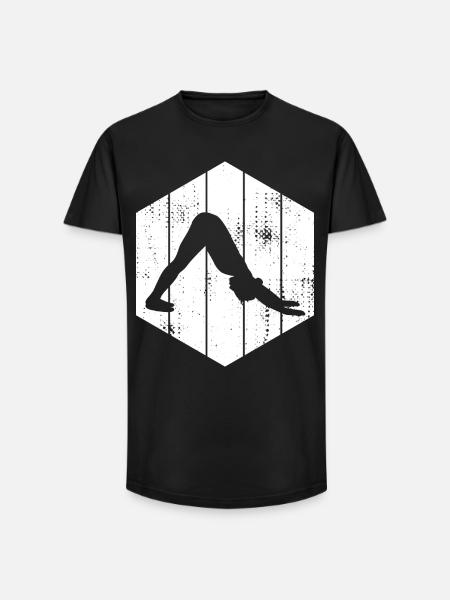 Yogini Sketch - Long Fit Men's T-Shirt - black