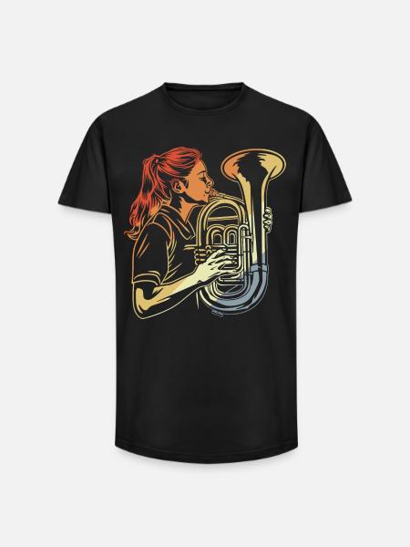 Tuba players - Long Fit Men's T-Shirt - black