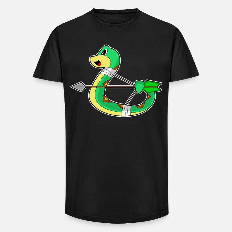 Schlange Bogenschütze Bogen - Long Fit Männer T-Shirt - Schwarz