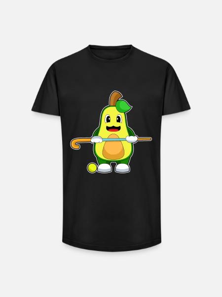 Avocado Gazon Hockey Stick - T-shirt coupe longue homme - noir