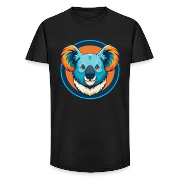 Koala Niedliche Kawaii Cartoon Clipart Tier Haustier Logo - Long Fit Männer T-Shirt - Schwarz - Vorne - AI Model Male 185 light (185cm)