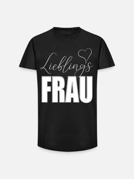 Lieblingsfrau Herz - Long Fit Männer T-Shirt - Schwarz