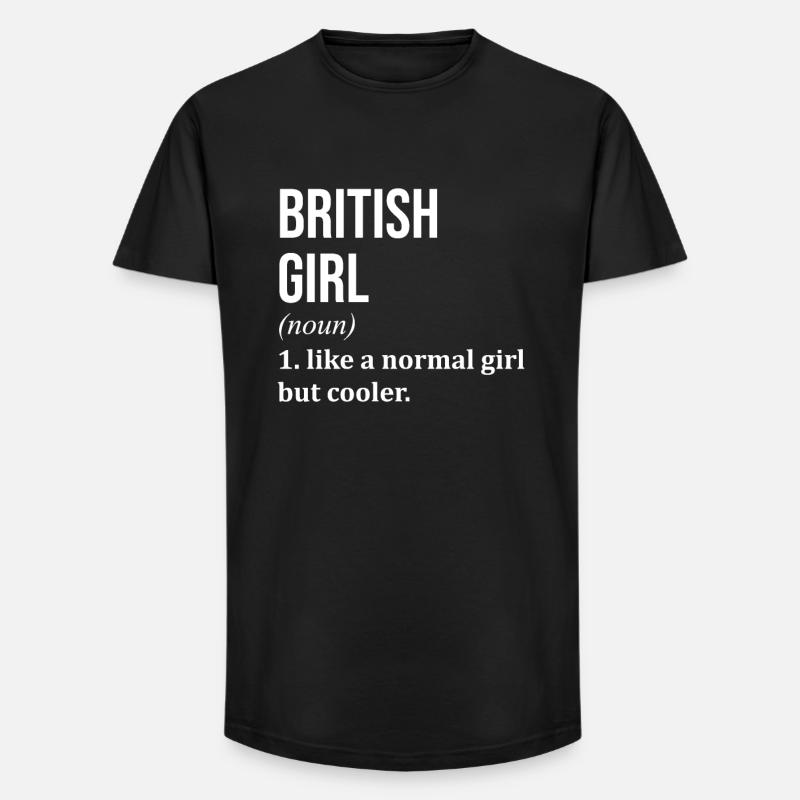 Britisch - Long Fit Männer T-Shirt - Schwarz