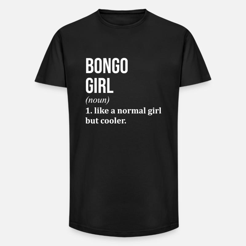 Bongo - Long Fit Männer T-Shirt - Schwarz