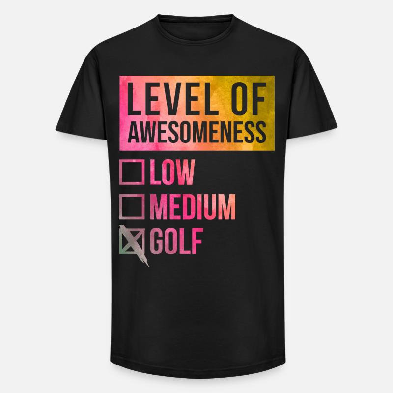Golf - Long fit herre T-shirt - sort