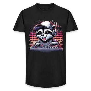 Wachbär DJane Music Play Gift - Long Fit Men's T-Shirt - black - Front - AI Model Male 185 light (185cm)