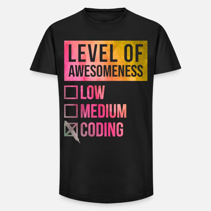 Codierung - Long Fit Männer T-Shirt - Schwarz