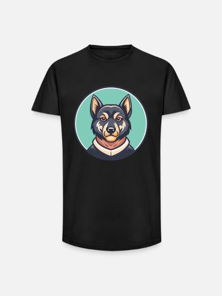 Molossus Of Epirus Dog Breed Cartoon Kawaii - Long Fit Men's T-Shirt - black