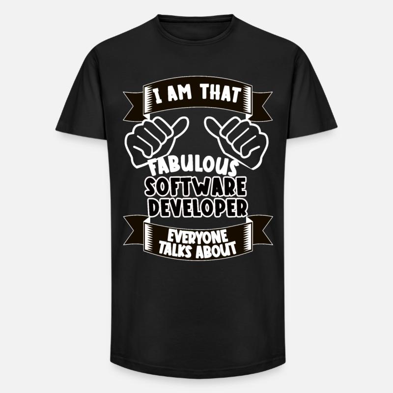 Softwareentwickler Lustiger Spruch Geschenk - Long Fit Männer T-Shirt - Schwarz