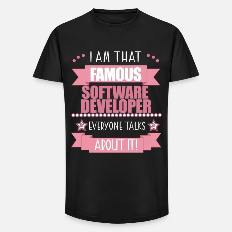 Software Developer Profession Ladies Gift - Long Fit Men's T-Shirt - black