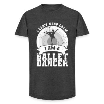 Ich bin eine Balletttänzerin - Long Fit Männer T-Shirt - Anthrazit - Vorne - AI Model Male 185 light (185cm)
