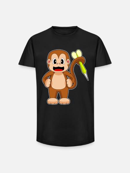 Monkey Dart Dart - Long Fit Men's T-Shirt - black