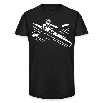 Rowing Cartoon Style - Long Fit Men's T-Shirt - black - Front - AI Model Male 185 light (185cm)