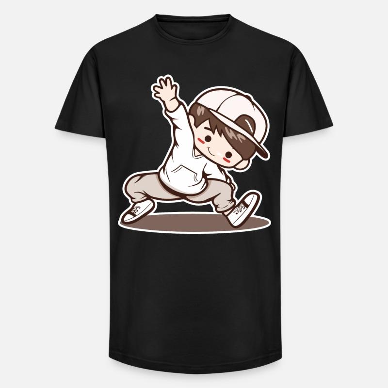 Kleiner Breakdancing Junge - Long Fit Männer T-Shirt - Schwarz