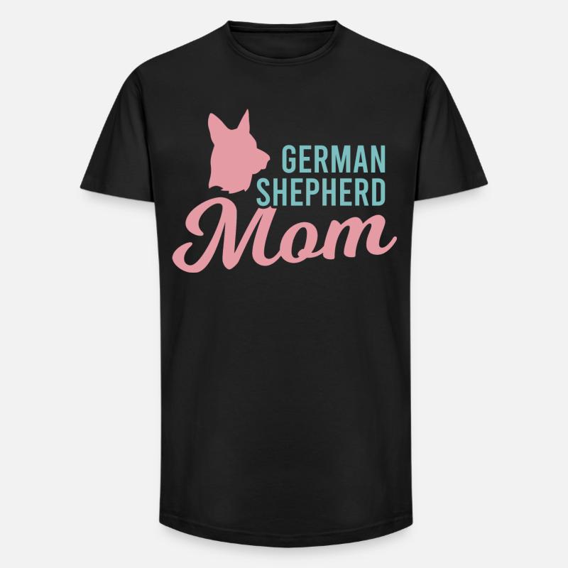 Schäferhund Mutter - Long Fit Männer T-Shirt - Schwarz