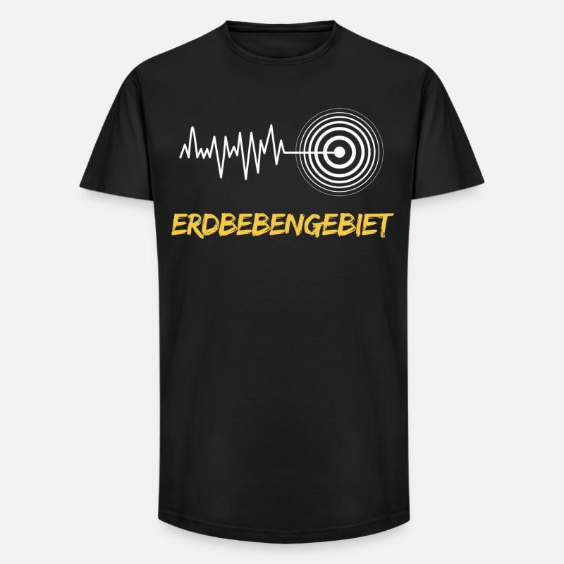 Erdbebengebiet Bewusstsein - Long Fit Männer T-Shirt - Schwarz