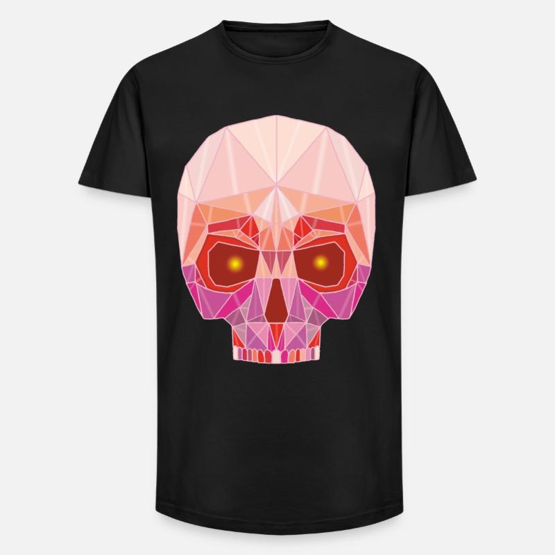 Ruby Skull - Long Fit Men's T-Shirt - black