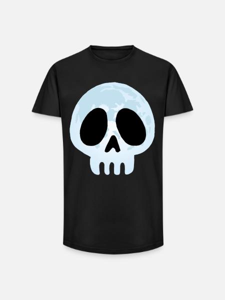 Skull of the Moon - Long Fit Men's T-Shirt - black