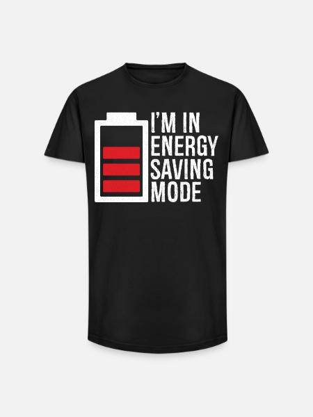 I'm in energy saving mode - Long Fit Men's T-Shirt - black
