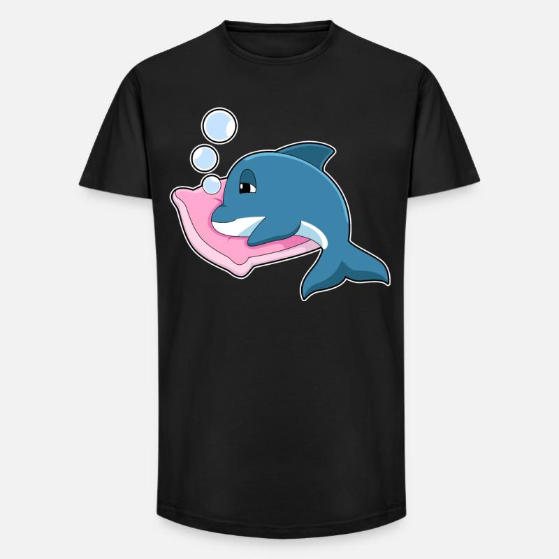 Oreiller de couchage Dolphin - T-shirt coupe longue homme - noir