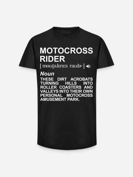 Motocross rider definition - Long Fit Men's T-Shirt - black