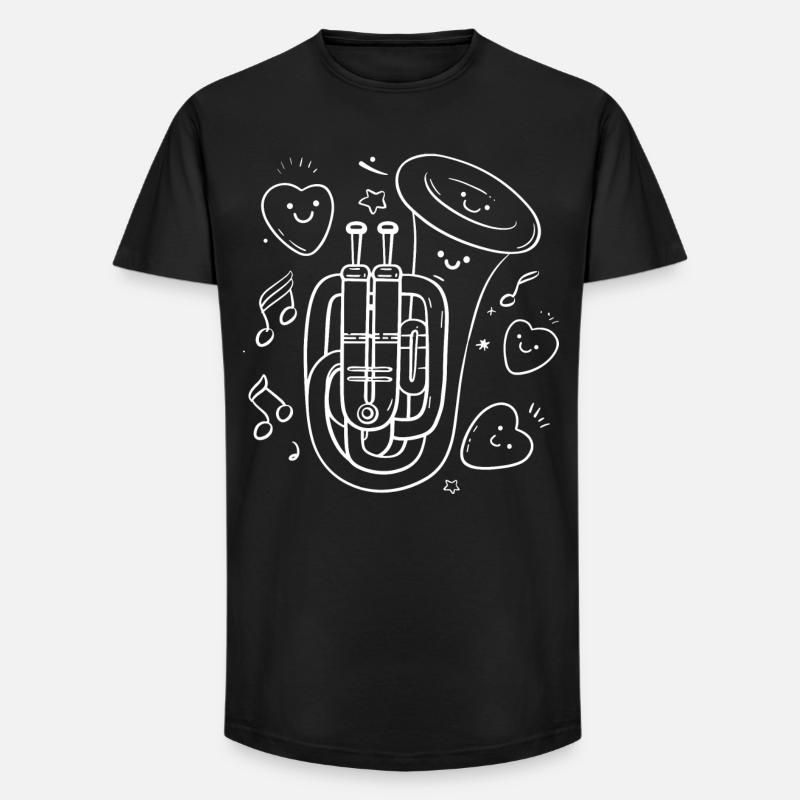 Tuba Comic - Long Fit Männer T-Shirt - Schwarz