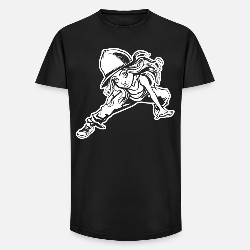 Breakdancerin - Long Fit Männer T-Shirt - Schwarz