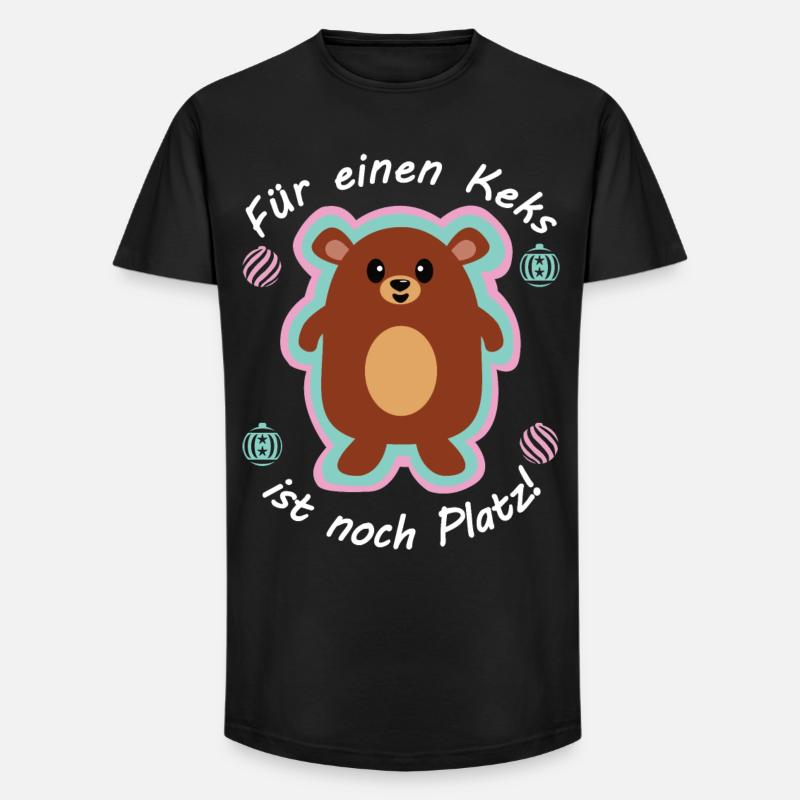 Für einen Keks ist noch Platz - Long Fit Männer T-Shirt - Schwarz