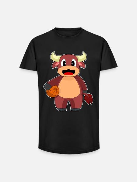 Taurus Basketball Player Basketball - Long Fit Men's T-Shirt - black