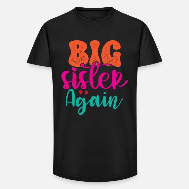 Große Schwester Geschenk Wieder Große Schwester - Long Fit Männer T-Shirt - Schwarz