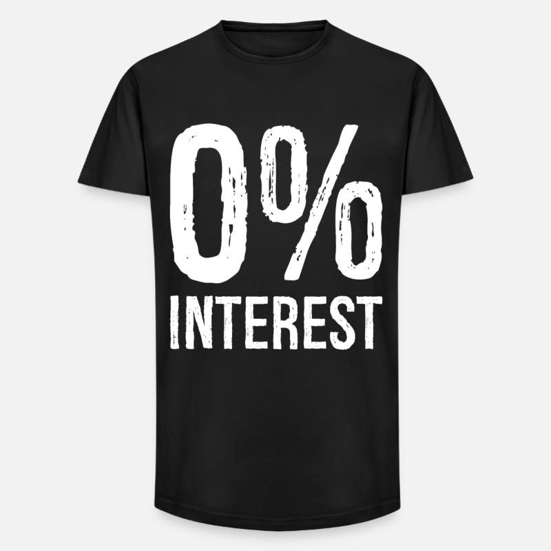 0 Interest funny - Long Fit Männer T-Shirt - Schwarz