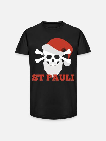 Sankt Pauli Christmas - Long Fit Men's T-Shirt - black