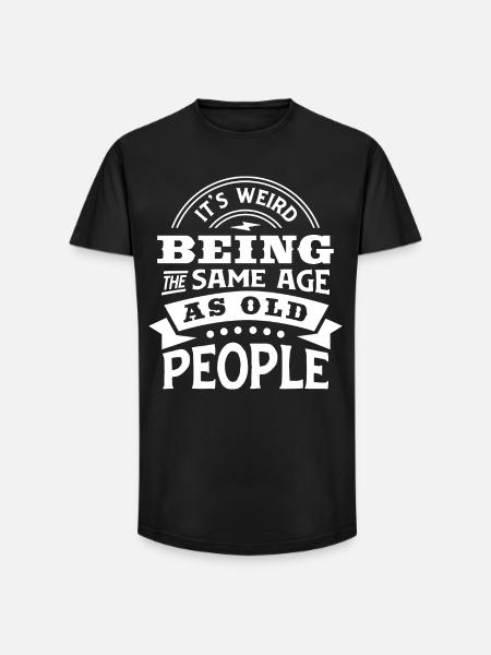 Âge étrange - T-shirt coupe longue homme - noir