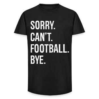 désolé ne peut pas le football au revoir - T-shirt coupe longue homme - noir - Devant - AI Model Male 185 light (185cm)