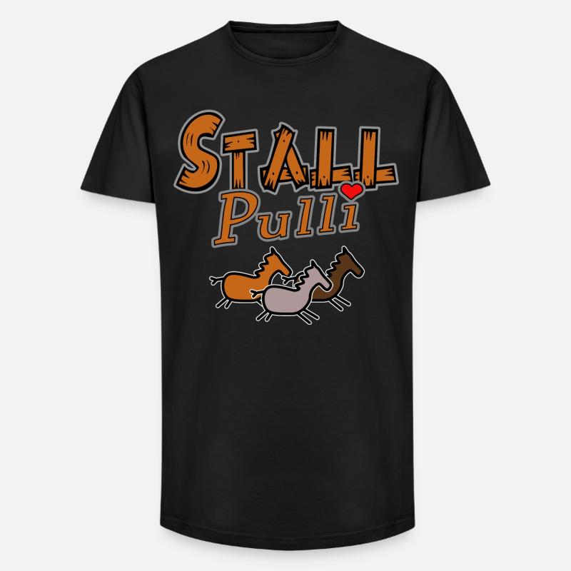 Stall Pulli - Long Fit Männer T-Shirt - Schwarz