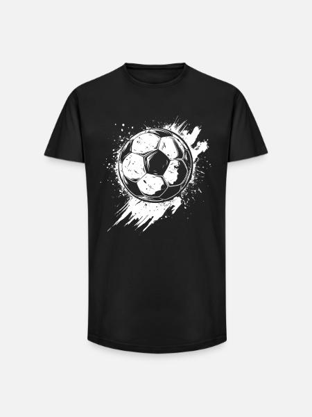 Fußball Graffiti - Long Fit Männer T-Shirt - Schwarz