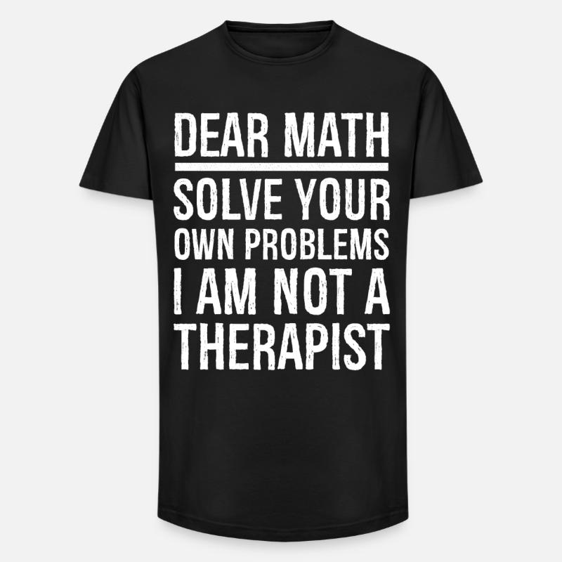 dear math funny shirt - Long Fit Männer T-Shirt - Schwarz
