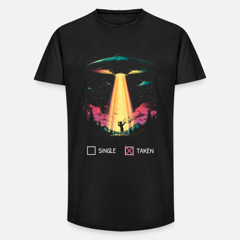 Pardonner la Saint-Valentin Alien-Funny Gift - T-shirt coupe longue homme - noir