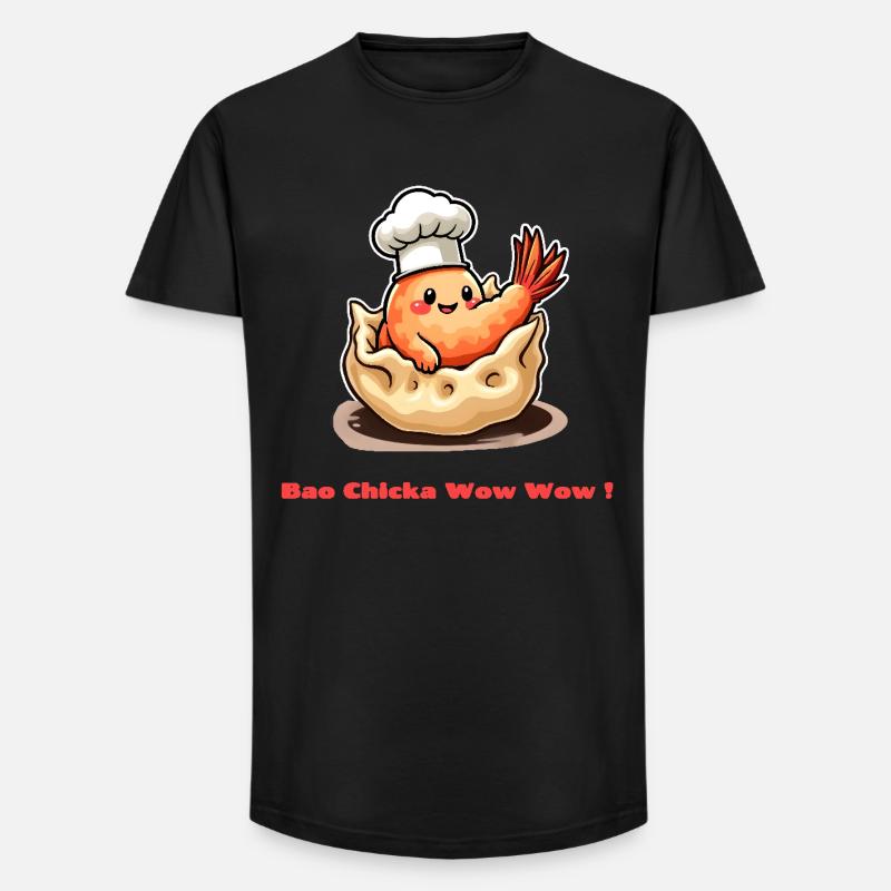 Shrimp Dumpling – Bao Chicka Wow Wow! - Long Fit Männer T-Shirt - Schwarz