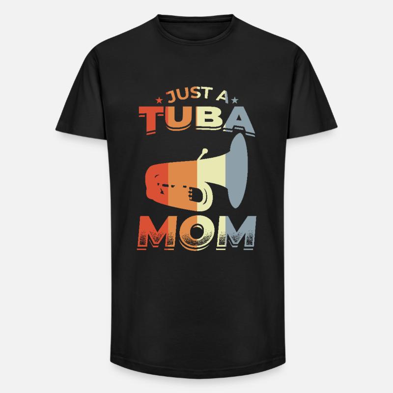 Tuba Mutter - Long Fit Männer T-Shirt - Schwarz