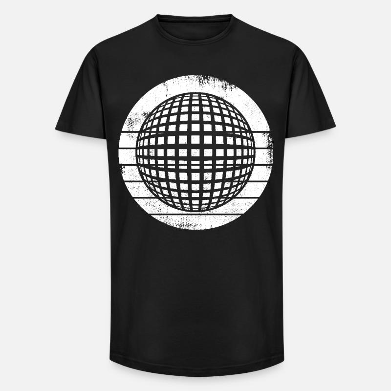 80er Disco - Long Fit Männer T-Shirt - Schwarz