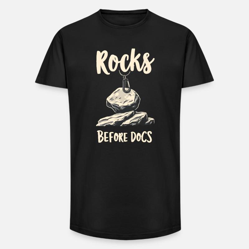 Rocks Before Docs - Long Fit Men's T-Shirt - black