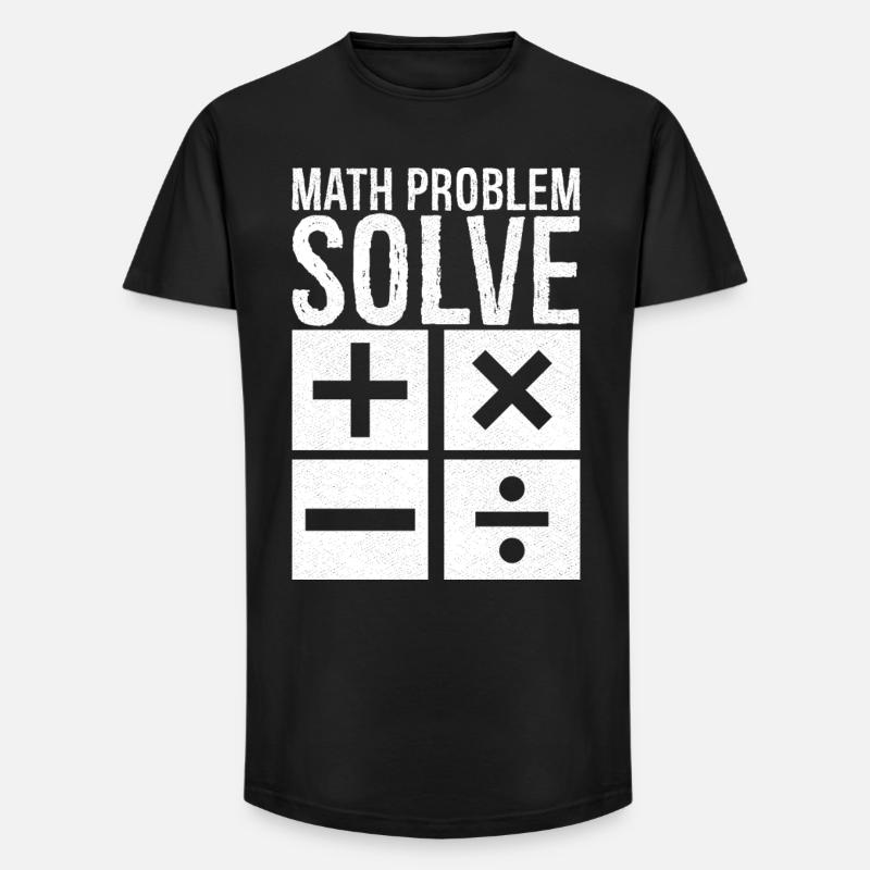 math problem solve - Long Fit Men's T-Shirt - black