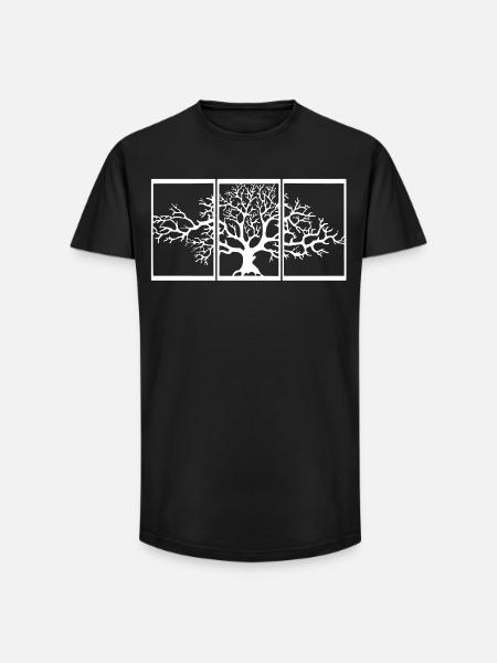 Nature View (White) - Long Fit Men's T-Shirt - black