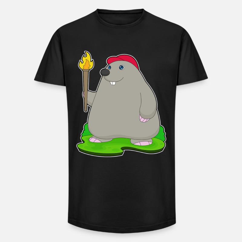 Mole Torch - Long Fit Men's T-Shirt - black