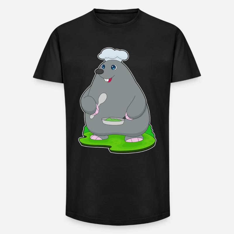 Mole Cooking Pan - Long Fit Men's T-Shirt - black