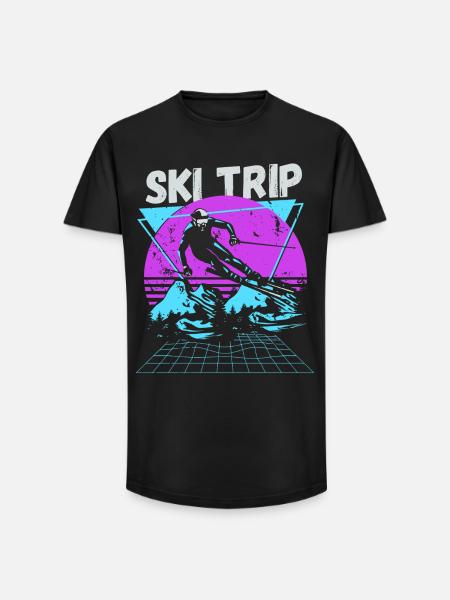 Ski Trip 2026 - Matching Family Snow Skiing - Long Fit Men's T-Shirt - black