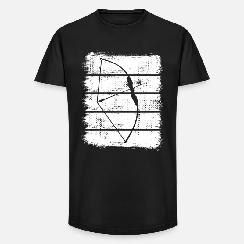 Bogenjagd - Long Fit Männer T-Shirt - Schwarz